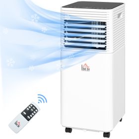 10000 BTU Mobile Air Conditioner for Cooling and Dehumidifying, Remote Control, 24H Timer, LED Display, Black