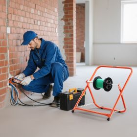 Foldable Wire Spool Rack Heavy Duty Cable Caddy For Electrical Industrial Retail