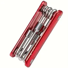 6pcs Folding Socket Wrench Set - Adjustable Hex Keys, Chrome Vanadium Steel, Portable & Durable For Use