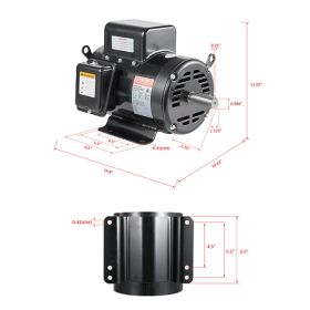 7.5HP Air Compressor Electric Motor 230V 31.6A 3450RPM 184T Frame CW/CCW Rotate (Factory Setting Is CCW)