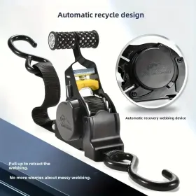 Automatic Telescopic Tensioner. Automatic Cargo Binding Ratchet, Essential Equipment For Trucks, Farm Vehicles, And Outdoor Courtyards