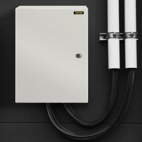 Electrical Enclosure Box, 16'' ×12'' ×6'', Carbon Steel Hinged Junction Box, IP66 Waterproof & Dustproof, Outdoor Electrical Box, With Mounting Plate