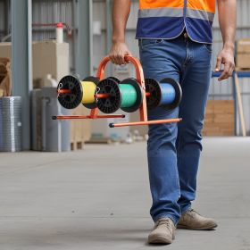 Hand Caddy Wire Dispenser For Up To 8 Spools For Electrical Industrial Retail