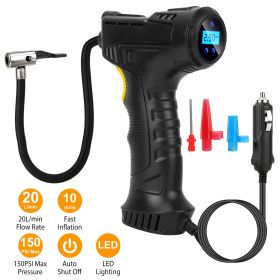Portable Car Tire Inflator DC 12V Digital Car Air Compressor Electric Air Inflator With LED Light 150PSI