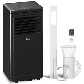 8,000 BTU Portable Air Conditioner Fan w/ Remote for Rooms Up to 344 Sq. Ft., Evaporative Cooler AC Unit Black