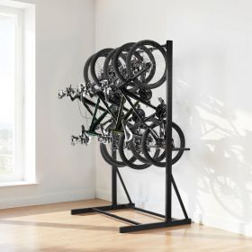 Freestanding Bike Rack Max 5 Bikes Storage Bicycle Organizer Standing Bike Rack