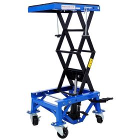 300 Pound Hydraulic Motorcycle Scissor Jack Lifting Foot Wheel Suitable For Small Off-road Vehicles, Blue, Prohibited PlatformTemu