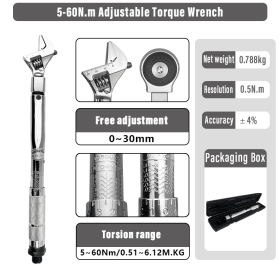 Convertible Head Torque Wrench, Model SN-2060K