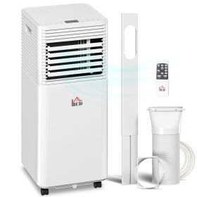 10000 BTU Mobile Air Conditioner for Cooling and Dehumidifying, Remote Control, 24H Timer, LED Display, White