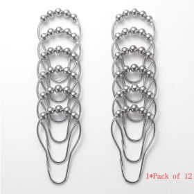 Set Of 12 Shower Curtain Hooks Rings,Decorative Rust Proof Stainless Steel Shower Curtain Hooks