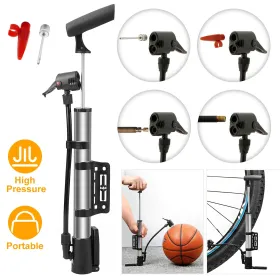 Mini Bike Portable Bicycle Tire Inflator Ball Air W Mount Frame For Mountain Road Bike