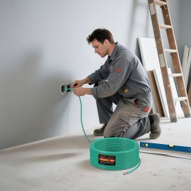 10 Gauge Solid THHN Wire Green Copper Electrical Building Wire PVC Nylon 50 Ft