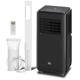 10,000 BTU Moible Air Conditioner 440 Sq. Ft., Dehumidifier Fan Auto Sleep with 24H Timer On/Off, Window Kit, Black