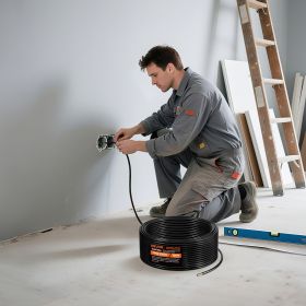 12 AWG THHN Wire 19-Stranded Black Copper Building Wire Nylon Jacket 100 Ft 600V