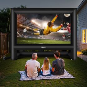 20FT Inflatable Movie Screen, Inflatable Projector Screen With Portable Storage Bag, 16:9 Easy Set Up Movie Projection For Outdoor Backyard, Home Thea