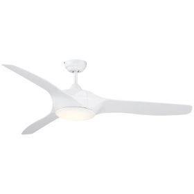52" Reversible Indoor Ceiling Fan with Light, Modern Mount LED Lighting Fan with Remote Control, for Bedroom, and Living Room, White
