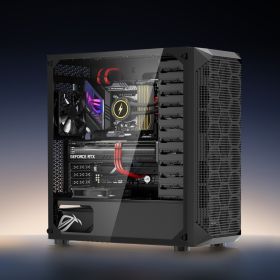 PC Gaming Case Mid-Tower Computer Case With 4 X 120 Mm Fans For ATX/M-ATX/ITX