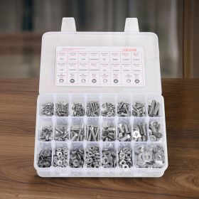 720 Pcs Bolts Nuts Assortment Kit Imperial Stainless Steel For Furniture