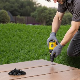 600PCS Hidden Deck Fasteners For Composite Decking Universal T Clips Black