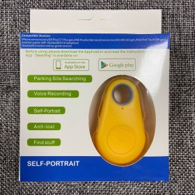 Water Drop Bluetooth-compatible Anti Lost Object Finder (Option: Yellow)