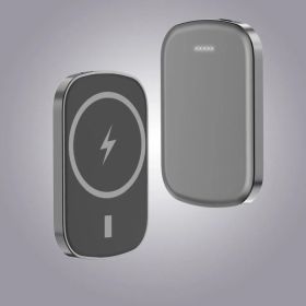 Chargomate Magnetic Portable Wireless Charger And Power Bank For Apple And Android (Option: Grey)