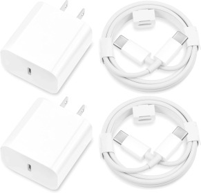 For Apple Phone Fast Charger 2Pack Type C Fast Charger Plug Adapter 6ft USB - C To Lightning Cable Cord For Apple Phone 16 1514 13 13 Pro 12 Pro 12 Ma (Option: Type C-2Pack 2Charging head)