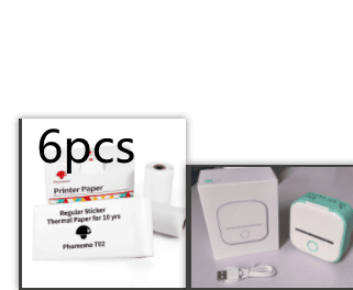 Portable Mini Thermal Label Printer Home Photo Printer Student Wrong Question Printer Bluetooth-compatible Mini Label Printer Price Tag (Option: Green Set3-USB)