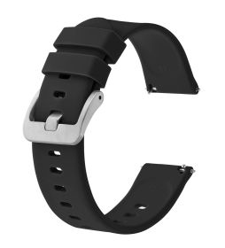 Smartwatch Accessories,Silicone Watch Bands, Slim Watch Straps With Quick Release, 22mm (Option: Black)