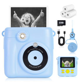 Children's Polaroid Camera, Will Spit Photos Of Children's Camera, Parent-child Interaction Gods, Mini Portable, Birthday Holiday Gift First Choice (Option: Sky Blue)