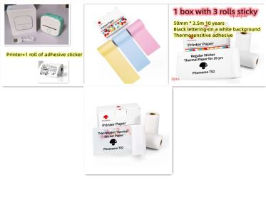 Portable Mini Thermal Label Printer Home Photo Printer Student Wrong Question Printer Bluetooth-compatible Mini Label Printer Price Tag (Option: Set9-USB)