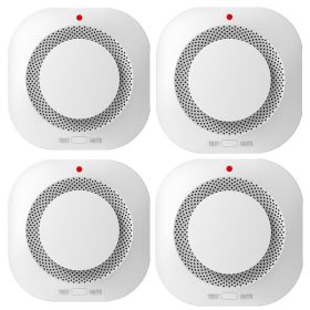 Photoelectric Wireless Smoke Detector Fire Alarm Detector Smart Smoke Alarm (Option: 4PCS)