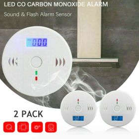 CO Carbon Monoxide Alarm Poisoning Sensor Warning Detector (Option: 2PCS)