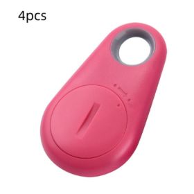 Water Drop Bluetooth-compatible Anti Lost Object Finder (Option: Pink 4PCS)