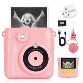Children's Polaroid Camera, Will Spit Photos Of Children's Camera, Parent-child Interaction Gods, Mini Portable, Birthday Holiday Gift First Choice (Option: Cute Pink)